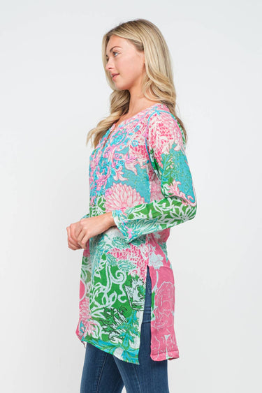 Alina Printed Embroidered Tunic